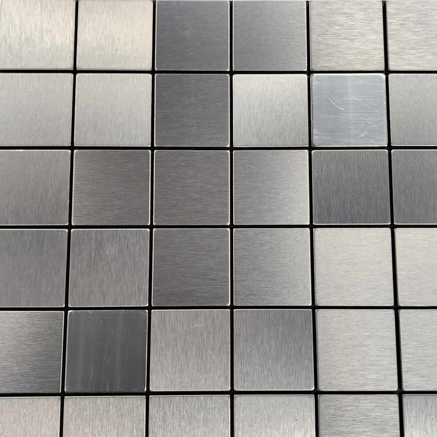 STILIEST tuiles mosaîque murales 2'' x 2'' argent (1pi2)