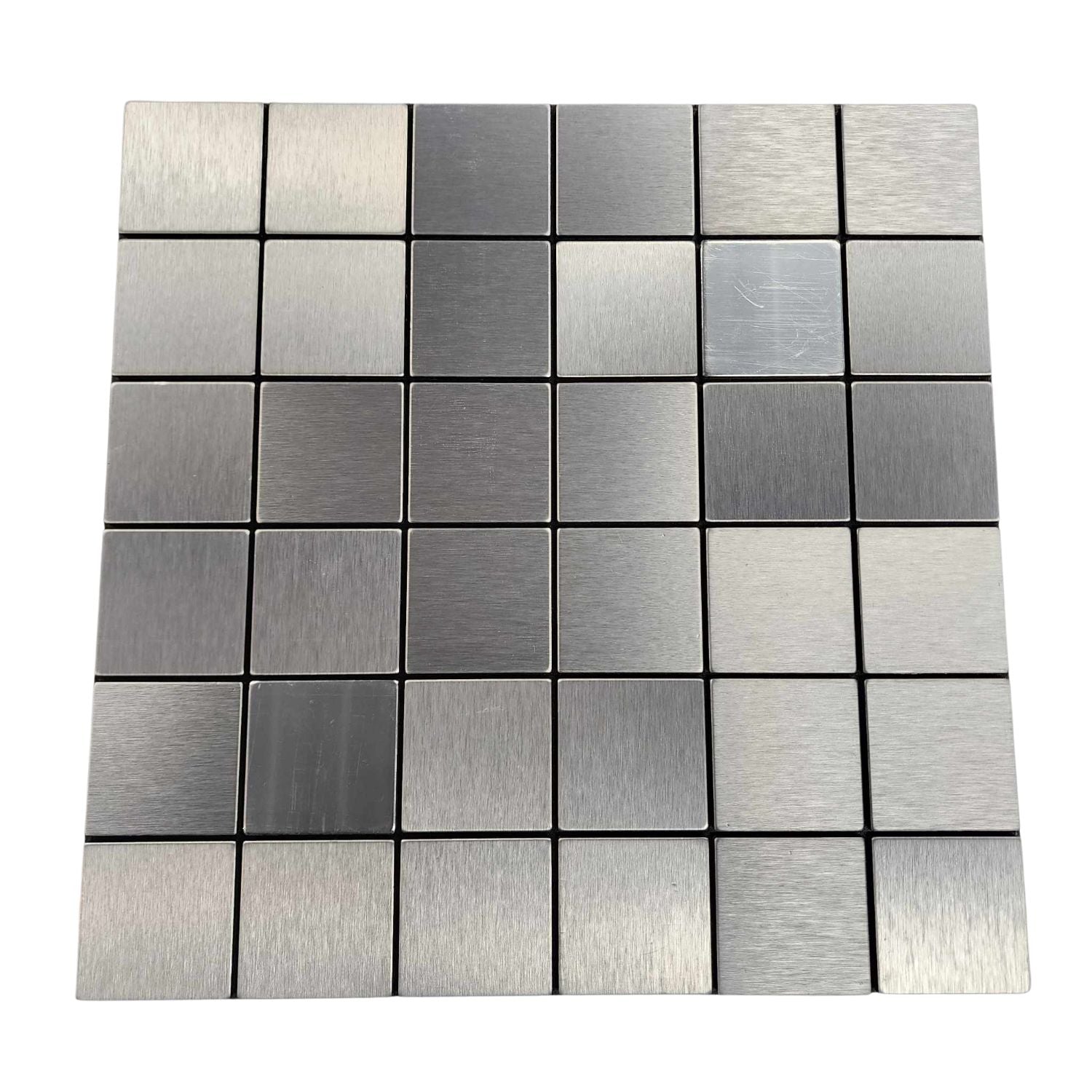 STILIEST tuiles mosaîque murales 2'' x 2'' argent (1pi2)