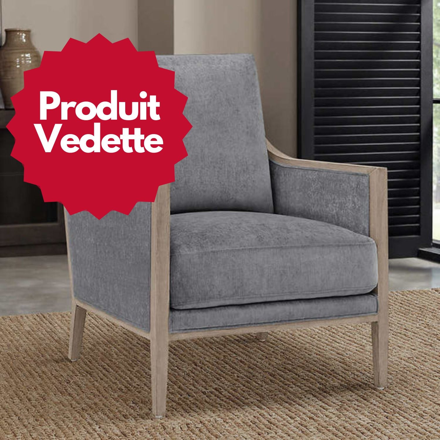 Chaise d'appoint moderne en tissu Thomasville