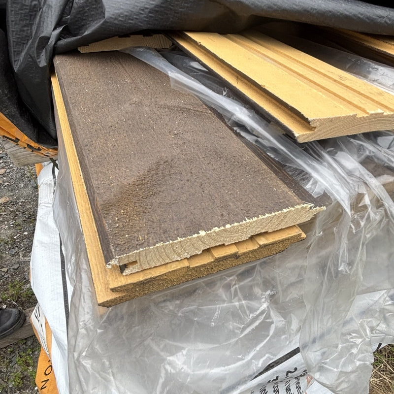 Revêtement Extérieur en Bois V-joint Brun