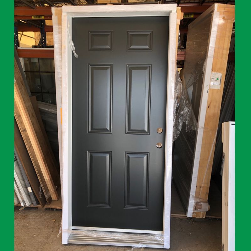 Porte extérieure noire - 34" x 82"3/4