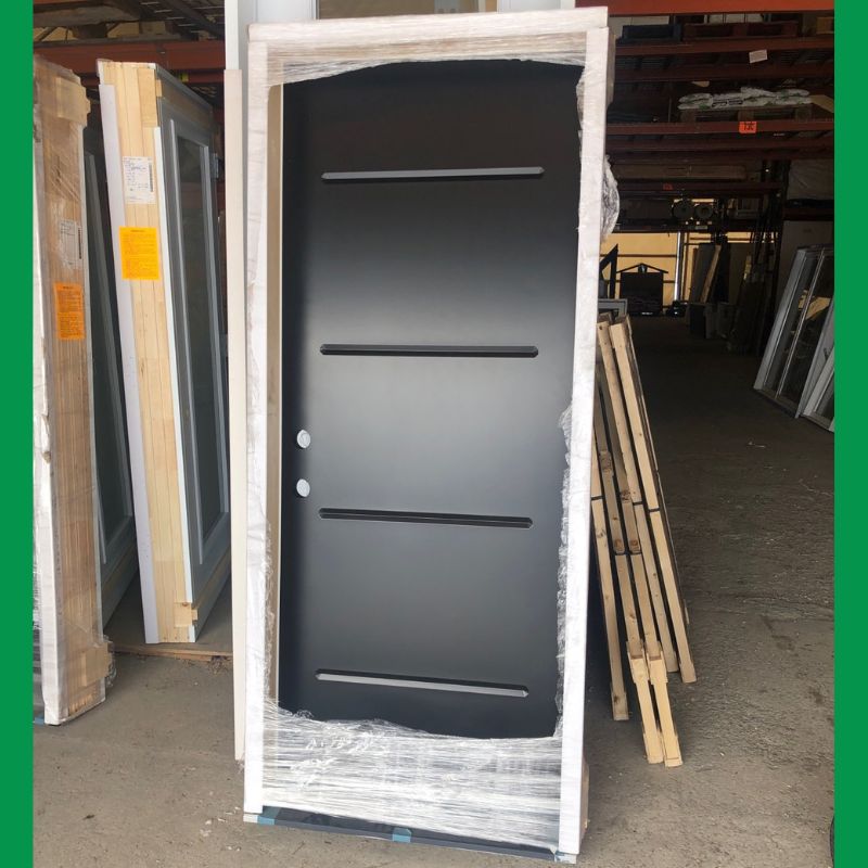 Porte extérieure noire - 36" x 82"3/4