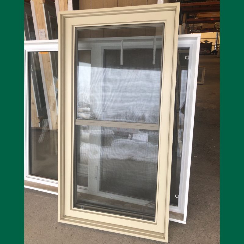 Fenêtre beige Guillotine 36" x 68" 1/2