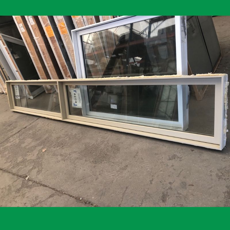 Fenêtre beige Fixe 160" x 24"