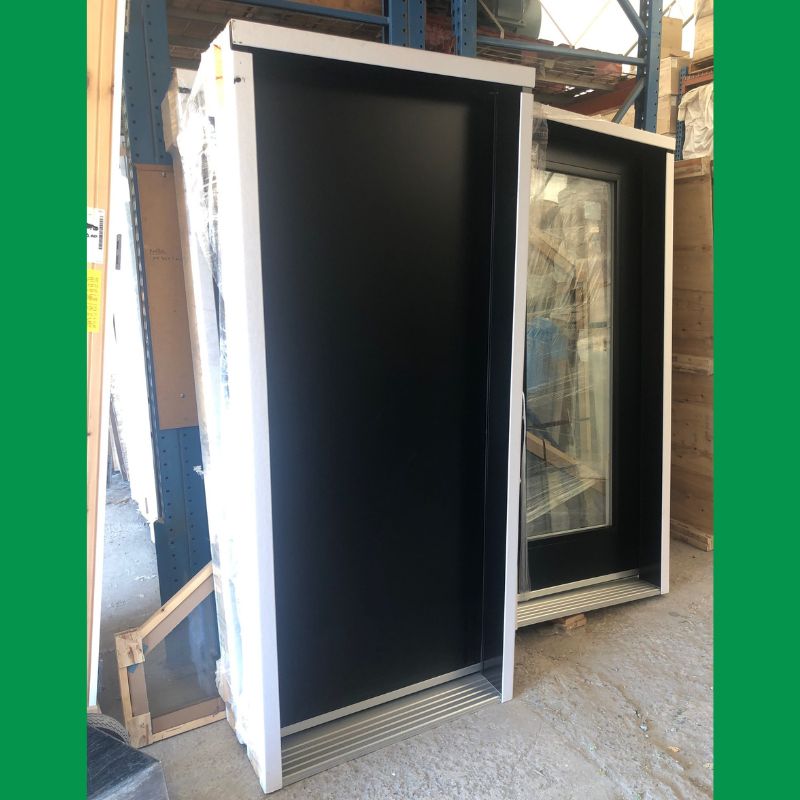 Porte extérieure noire - 36" x 82¾"