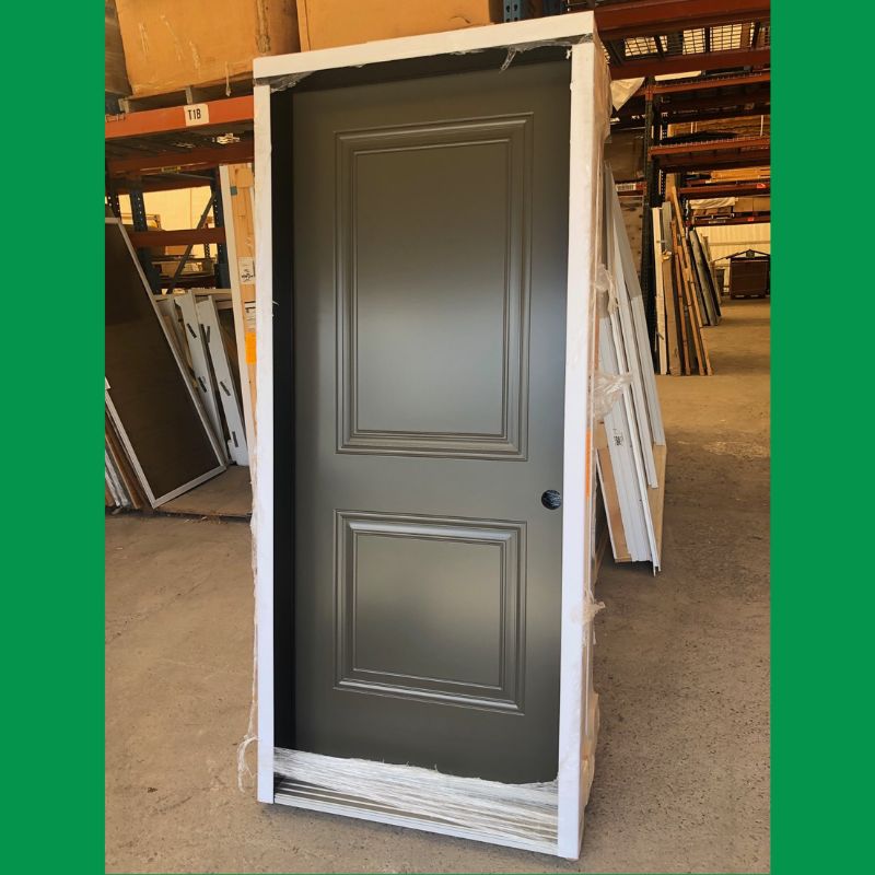 Porte pleine grise - 36" x 82¾"