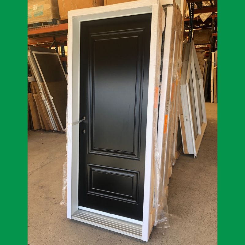 Porte pleine noire - 34" x 80¾"