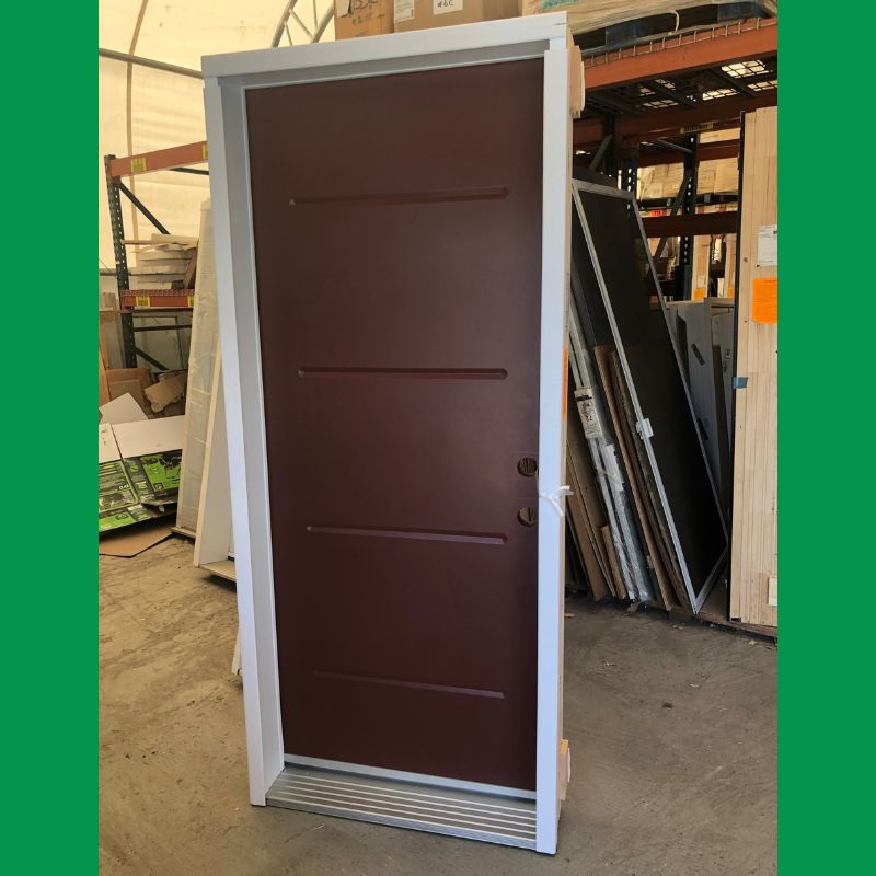 Porte pleine rouge brique - 36" x 82¾"
