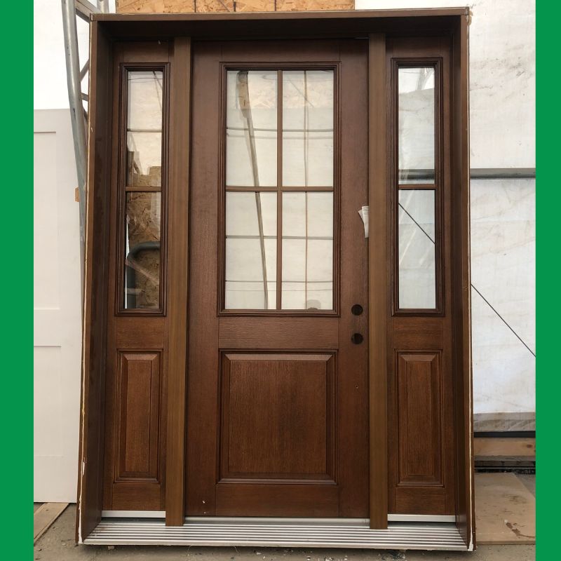 Porte vitrée en chêne - 69¼" x 95"5/8