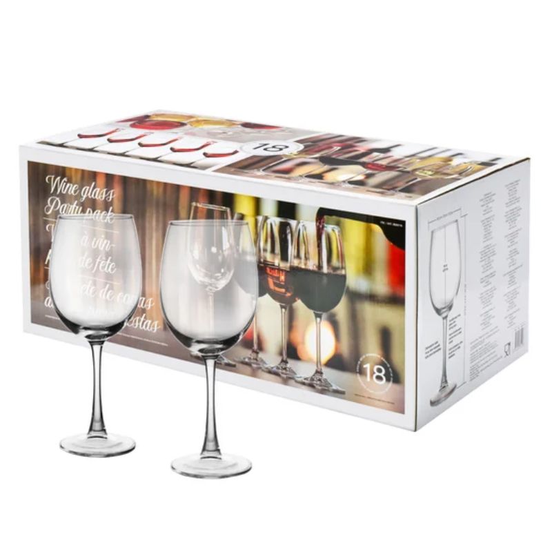 Ensemble de verres à vin - 18 morceaux
