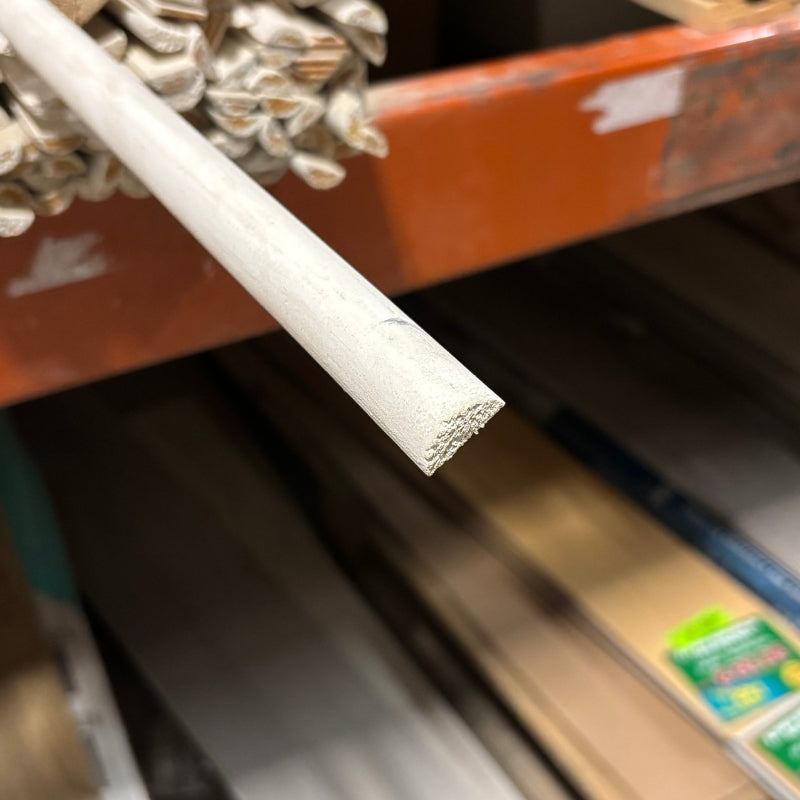 Demi-Rond 5/16'' x 3/4'' x 8' blanc MOUL13