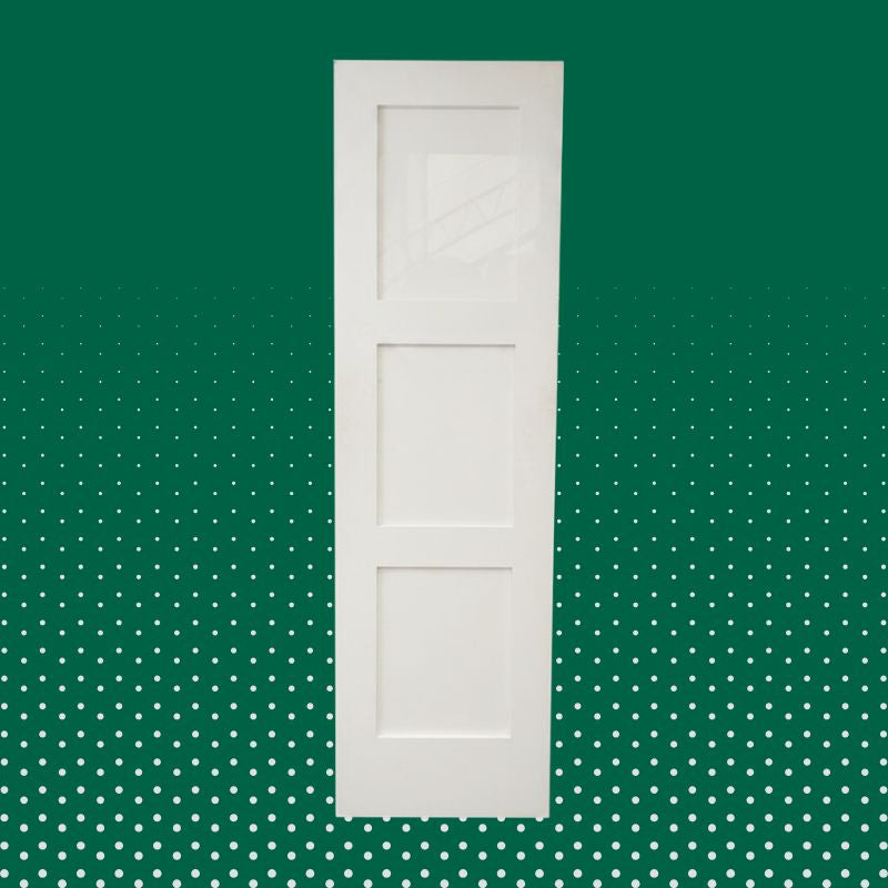 Porte vitrée claire en MDF 3 panneaux - 24" x 80"