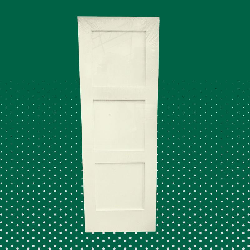 Porte intérieure en MDF 3 panneaux vitrés clairs - 28" x 80"