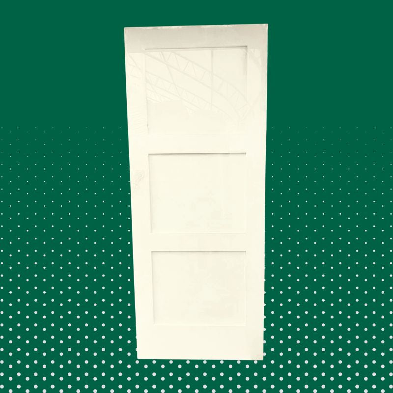 Porte intérieure en MDF 3 panneaux vitrés clairs - 32" x 80"