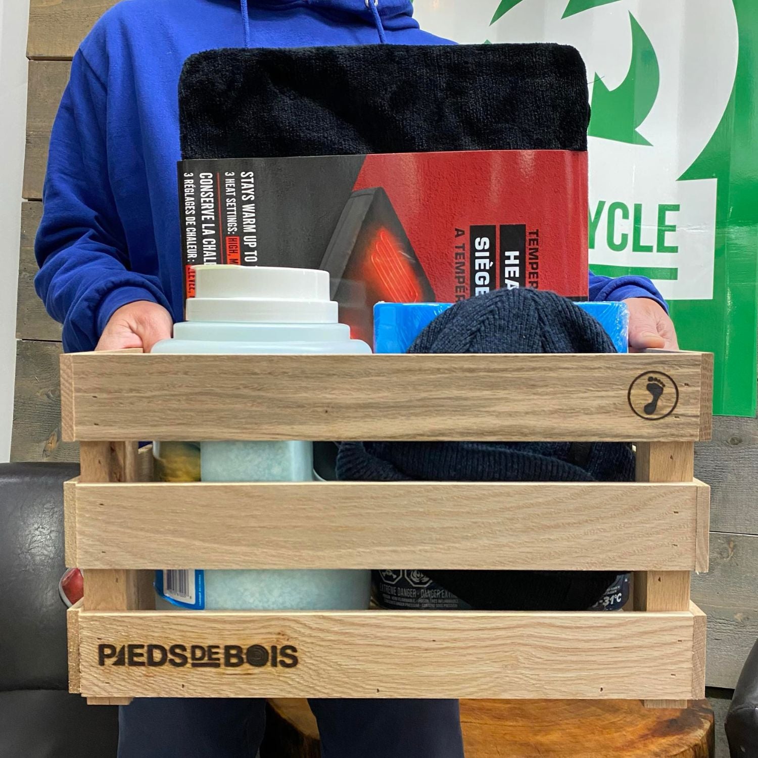 Caisse en Bois Francs de 16.5''