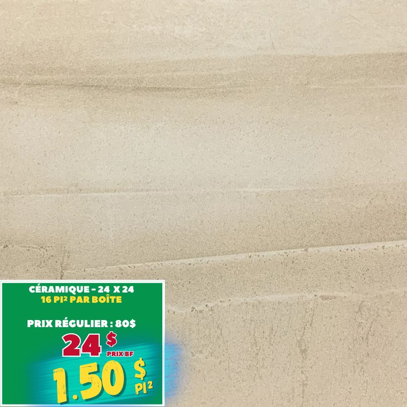 Céramique beige marbrée 24x24