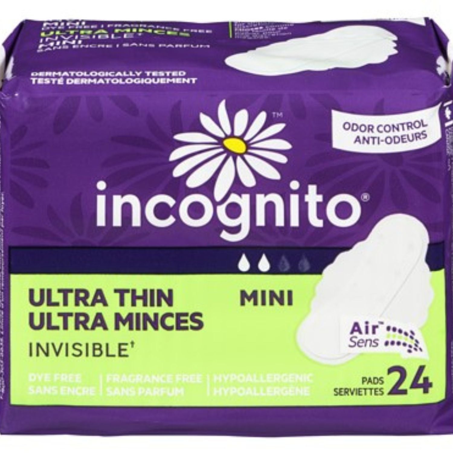 24 Serviettes ultra minces mini Incognito