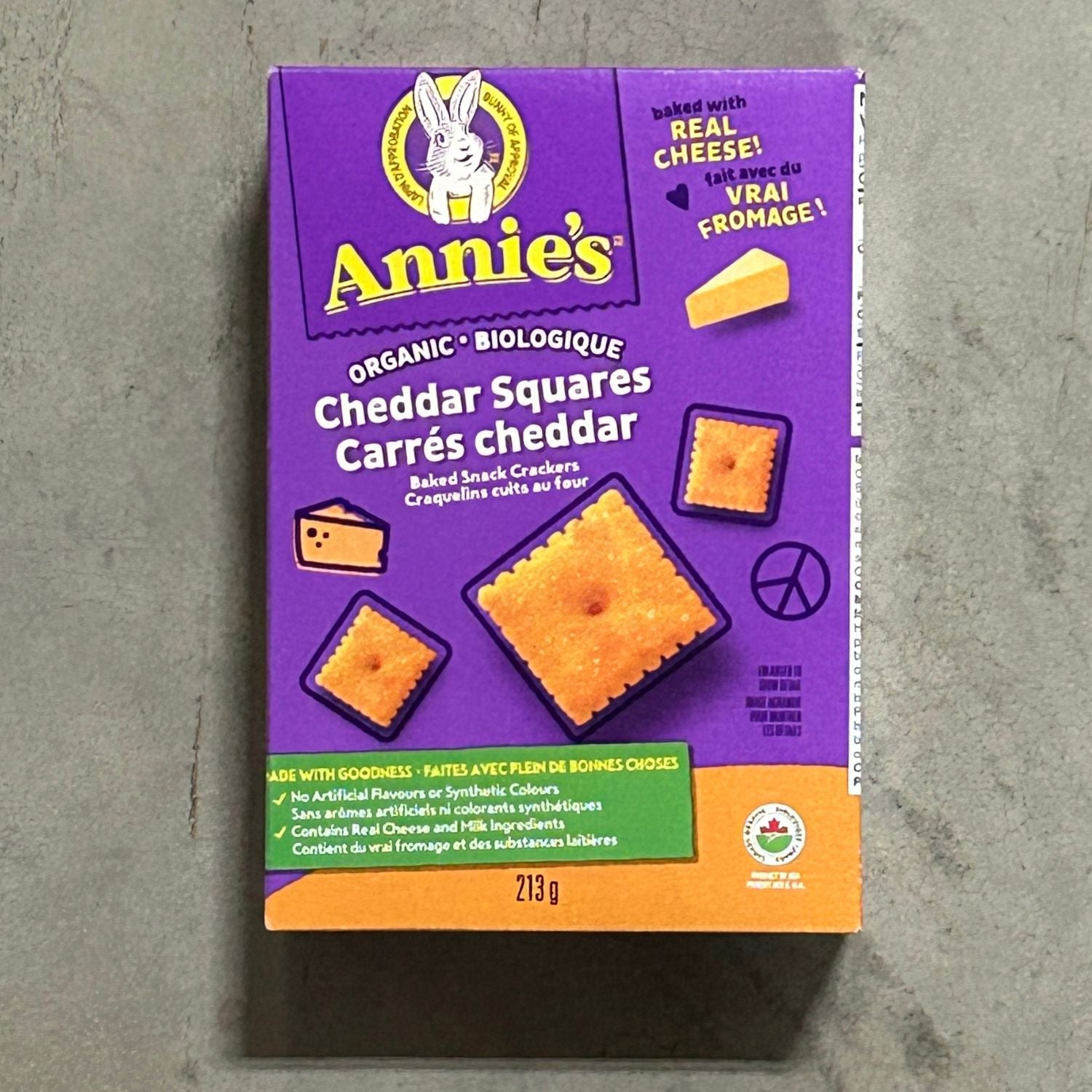 Annie's Craquelins Carrés Cheddar 213g