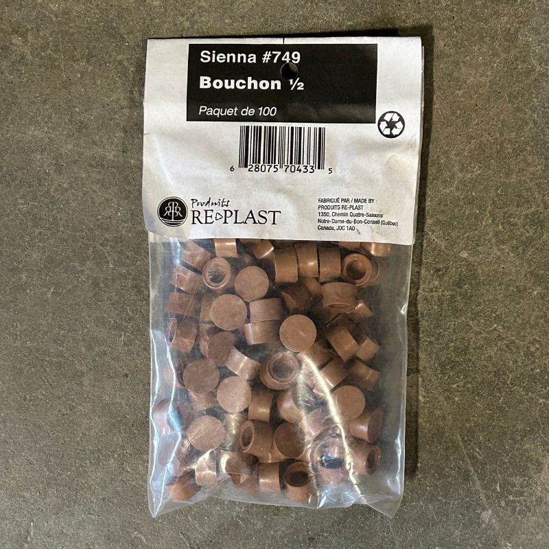 Replast Bouchon 1/2''  Sienna Paquet de 100