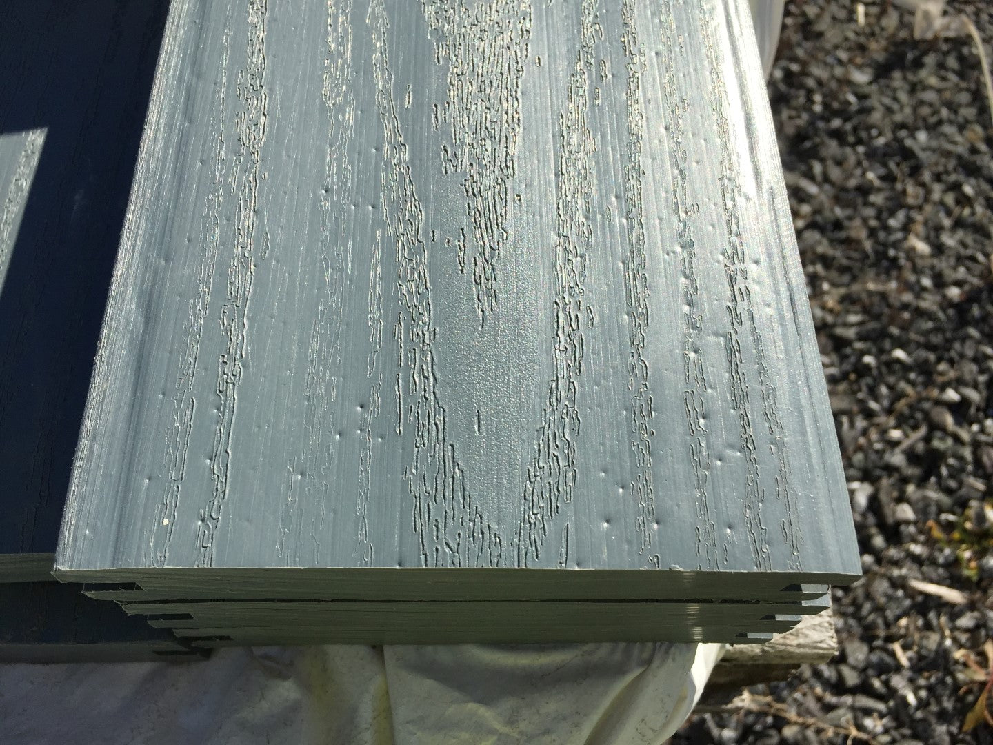 Replast 15/16 x 6 x 10' Bi-Rainuré Gris Cendré