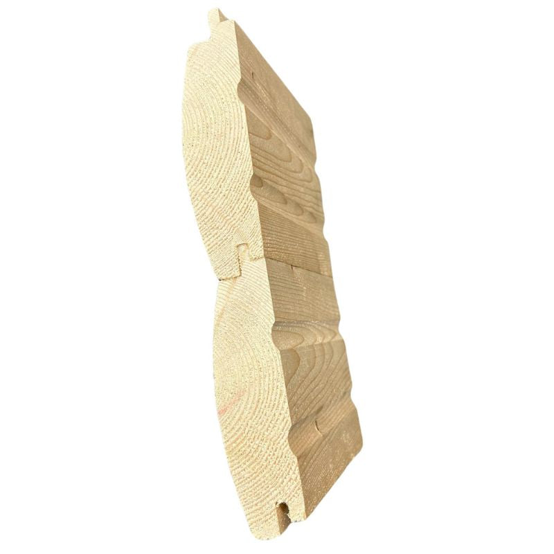 Revêtment extérieur en épinette 6" - demi log
