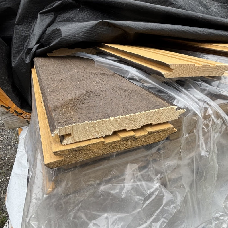 Revêtement Extérieur en Bois V-joint Brun