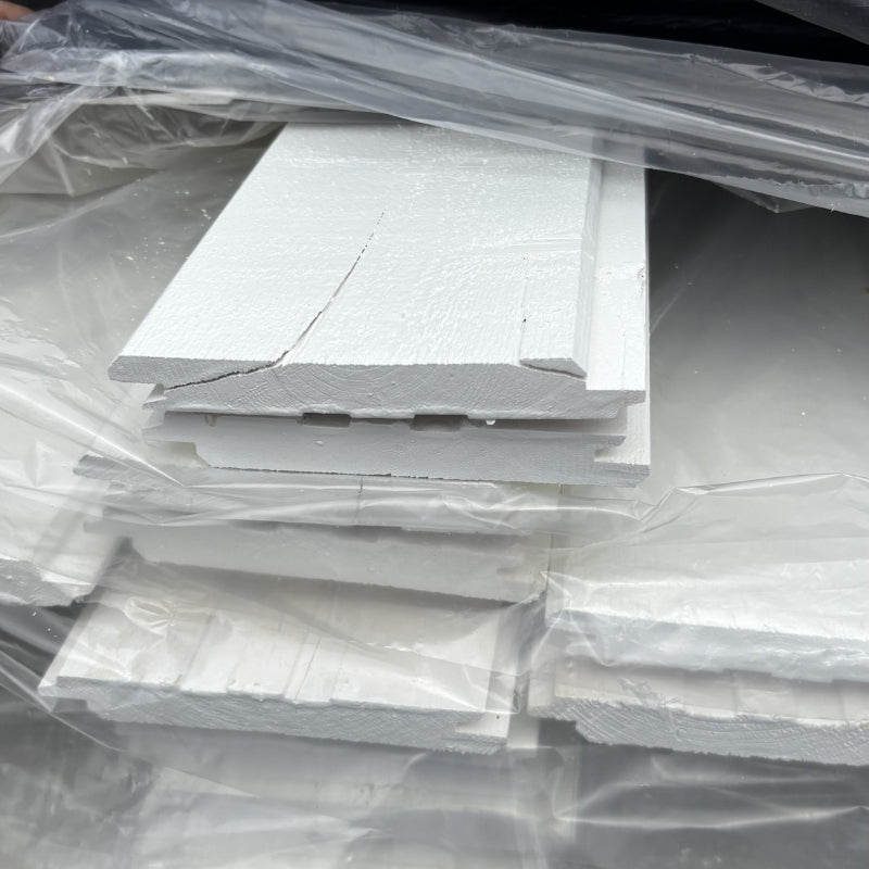 Revêtement Extérieur en Bois V-joint Blanc