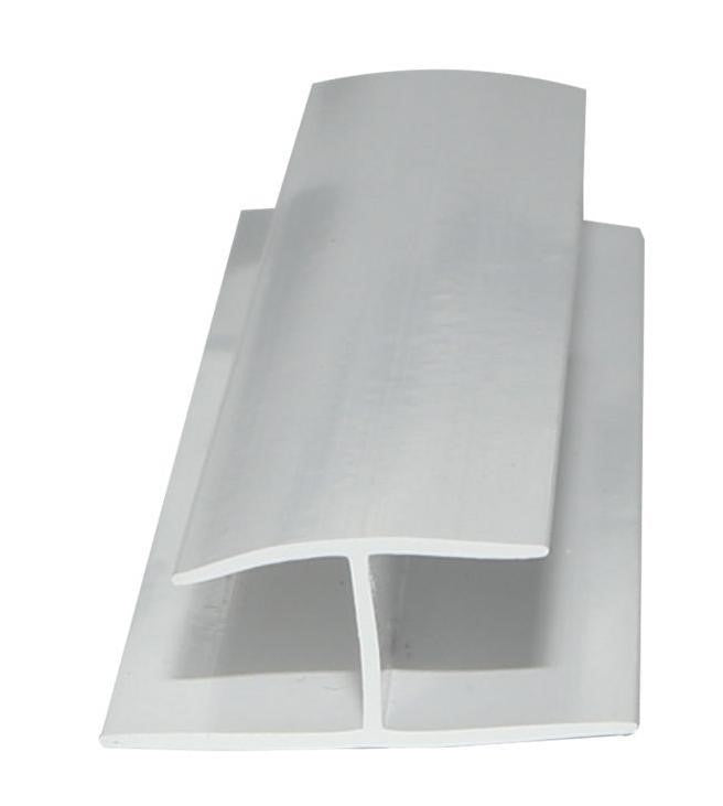 Moulure en H 1/2  blanche PVC 10 pieds
