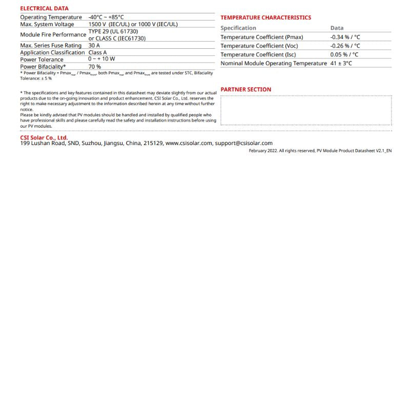 Panneau solaire BiHiku6 CS6W-540MB-AG