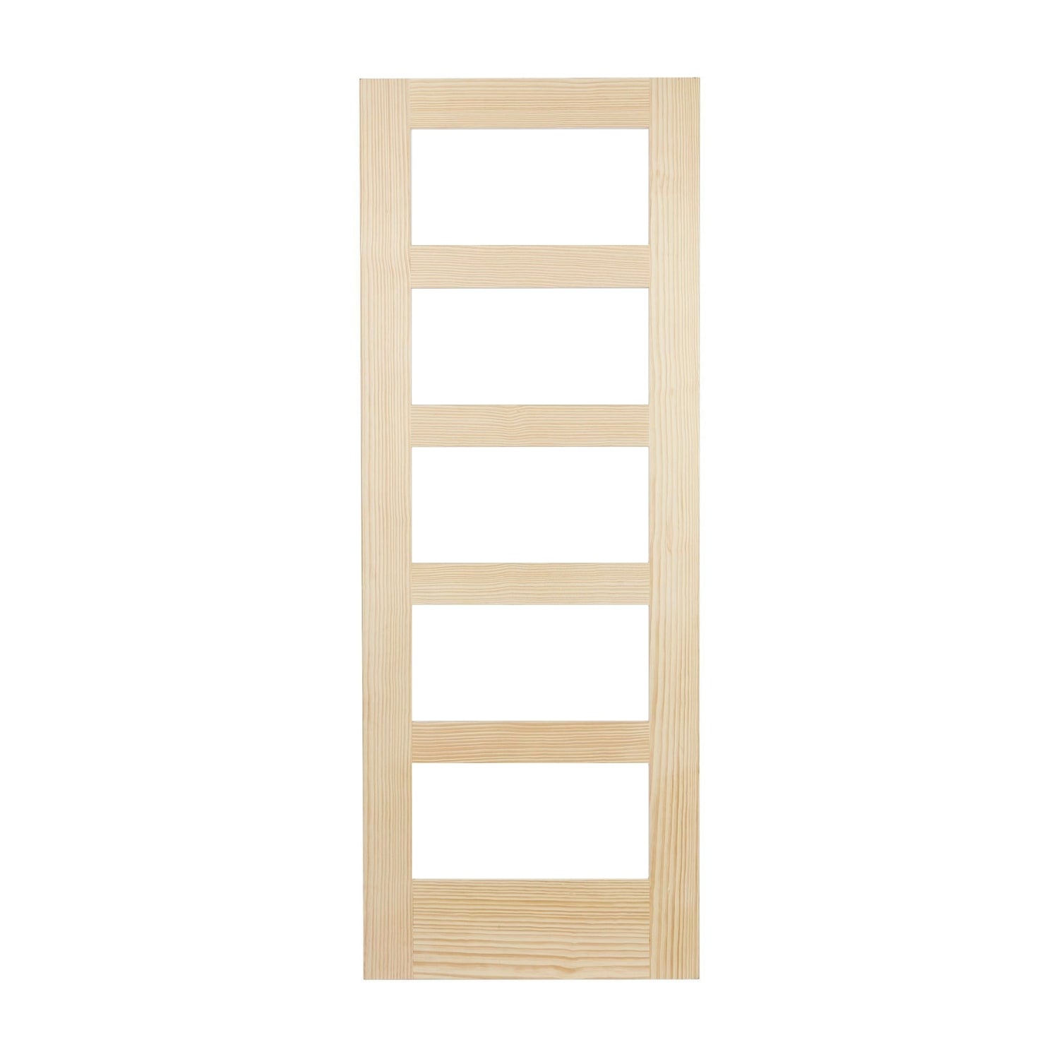Porte en pin 5 panneaux vitrés clairs - 30" x 80"