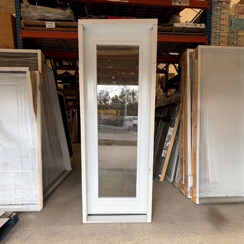 Porte blanche vitre claire - 38" x 99"