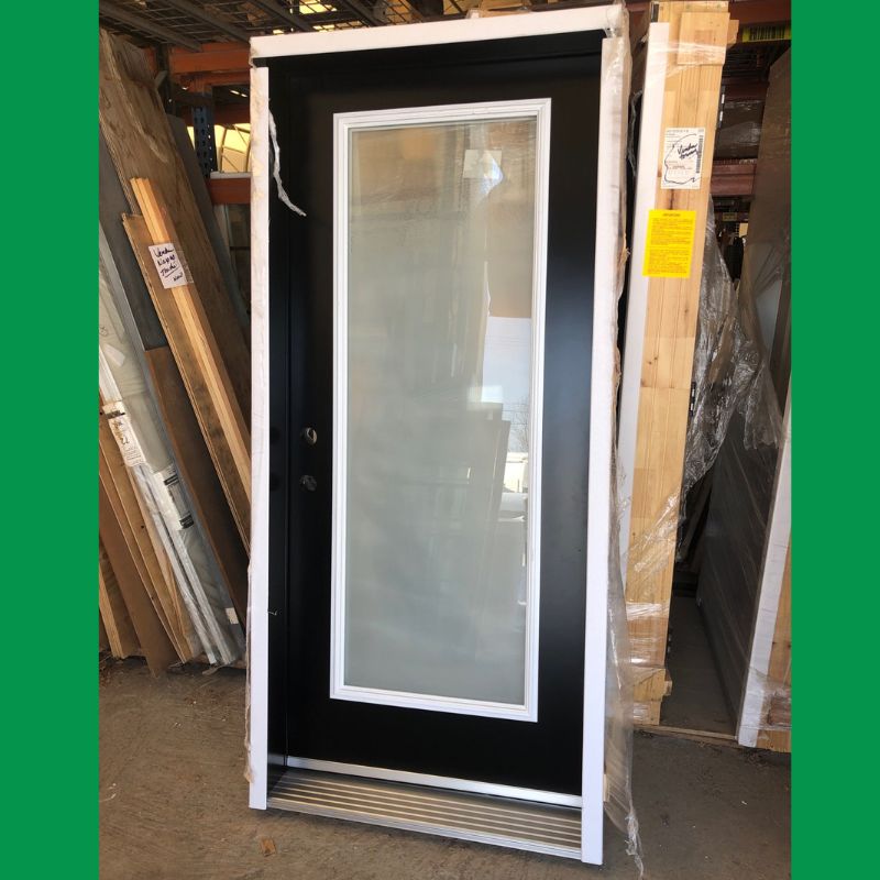 Porte extérieure noire - 38" x 82"3/4