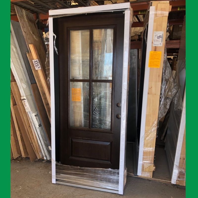 Porte extérieure brune - 36" x 82"3/4