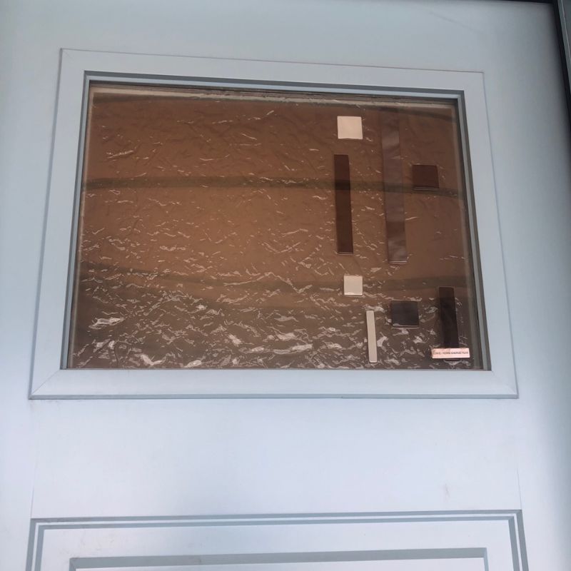 Porte extérieure bleu givrée - 36" x 82"3/4