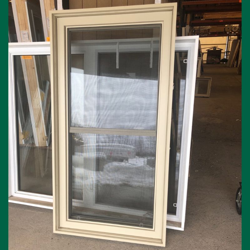 Fenêtre beige Guillotine 36" x 68" 1/2