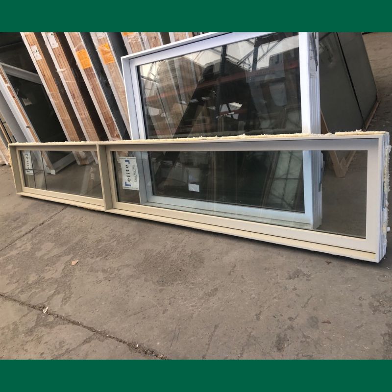 Fenêtre beige Fixe 160" x 24"
