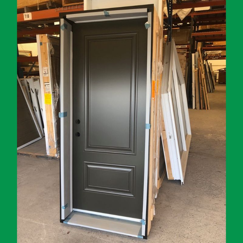 Porte pleine grise - 36" x 82¾"