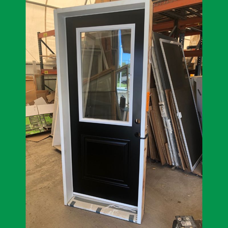 Porte extérieure vitrée noire - 36" x 82¾"