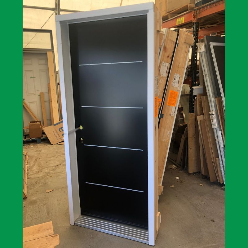 Porte pleine noire - 36" x 82¾"
