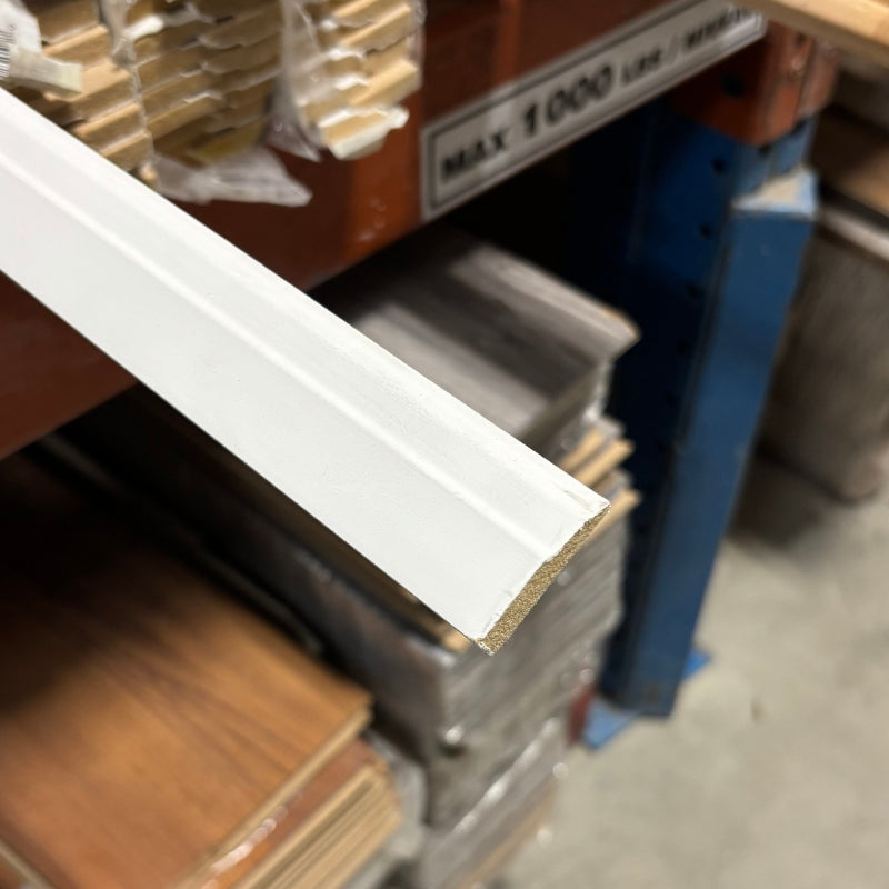 Moulure Rectangle Blanche MDF 3/8 x 1 3/8 x 7'