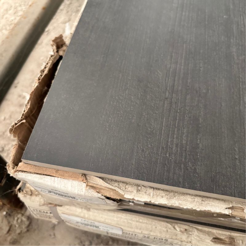 LOT DE 32PI² - Ceramique Cemento noire - 12'' x 24''