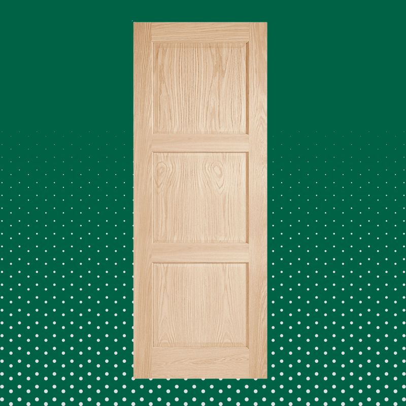 Porte en pin massif 3 panneaux - 24" x 80"