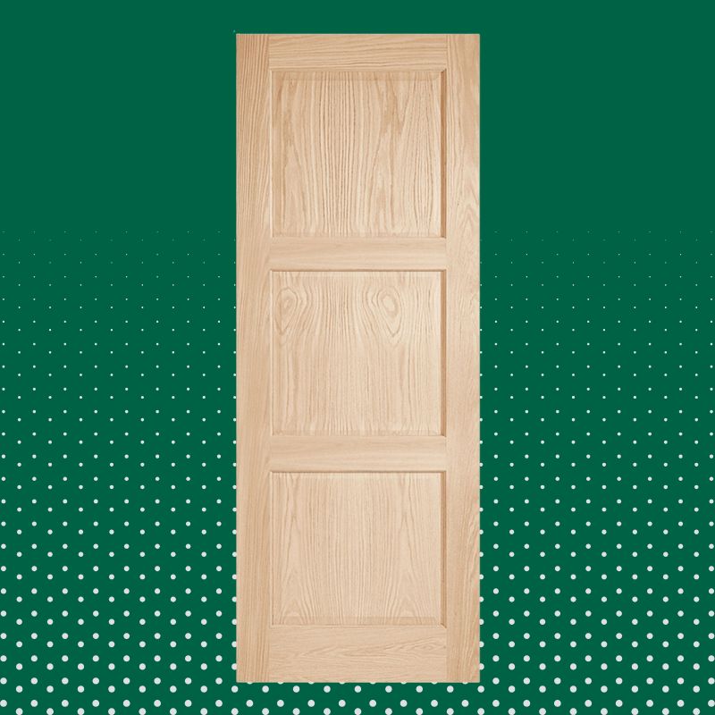 Porte en pin massif 3 panneaux - 30" x 80"