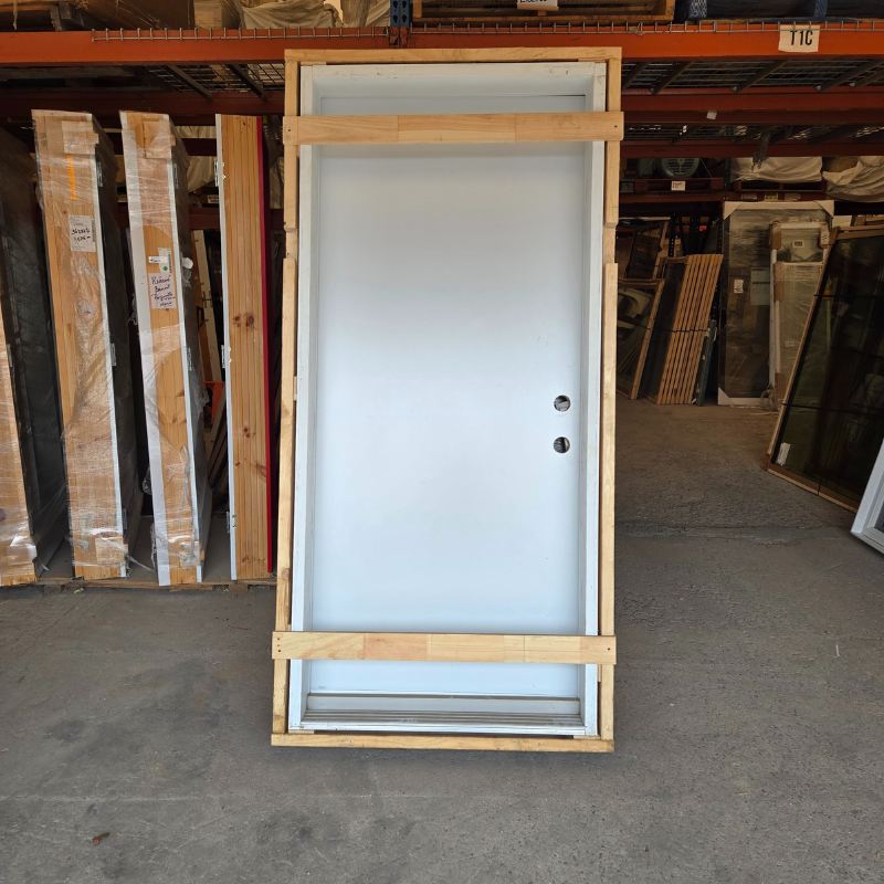 Porte Pleine Blanche 37 3/4 x 83