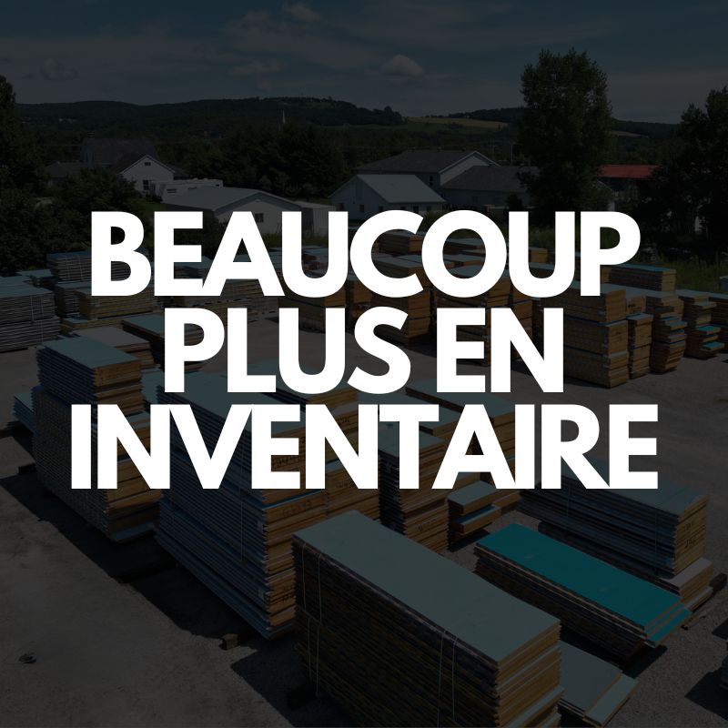 Beaucoup plus en inventaire